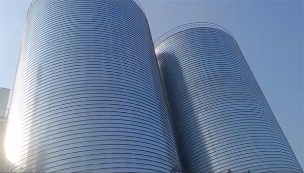 济南2座混凝土高架卷板仓